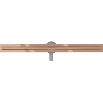 Mexen FLAT 360 SLIM 100 cm - Lineárny odtokový žľab, ružové zlato 1641100