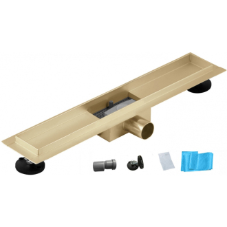 Mexen Flat M13 odtokový žľab 2v1 100 cm zlatá - 1510100-15