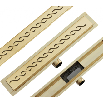 Mexen Flat M18 odtokový žľab 50 cm zlatá - 1523050-15