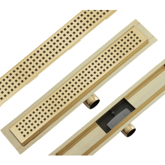 Mexen Flat M08 odtokový žľab 50 cm zlatá - 1525050-15