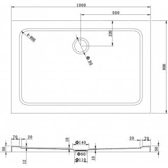 Mexen Apia výsuvná sprchová kabína 100 x 80 cm, transparentná/pruhy, chróm + plochá sprchová vanička - 840-100-080-01-20-4010