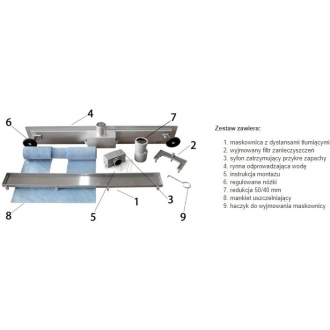 Mexen FLAT 110 cm - 2v1 lineárny odtokový žľab 1010110