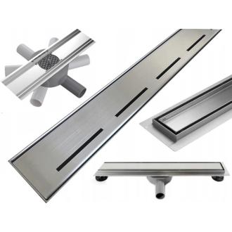 Mexen Flat 360° M03 otočný odtokový žľab 70 cm chróm - 1022070-40