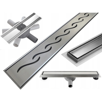 Mexen Flat 360° M18 otočný odtokový žľab 70 cm chróm - 1023070-40