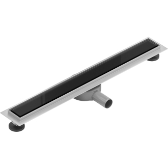 Mexen Flat 360 ° MGB otočný odtokový žľab 70 cm čierne sklo - 1026070-40