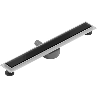 Mexen Flat 360 ° MGB otočný odtokový žľab 70 cm čierne sklo - 1026070-40