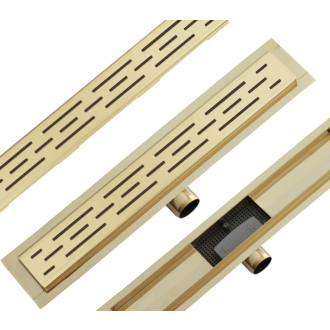Mexen Flat M01 odtokový žľab 80 cm zlatá - 1520080-15