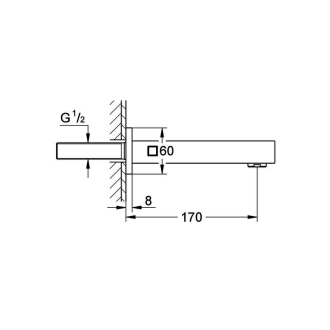GROHE EUROCUBE 13303000 vaňový výtok