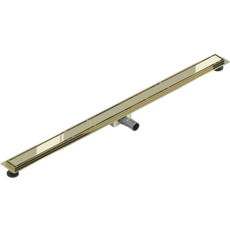 Mexen FLAT 130 cm - 2v1 lineárny odtokový žľab, zlatá 1510130