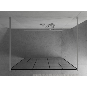 Mexen Kyoto voľne stojaca sprchová stena 110 x 200 cm, transparent/čierny vzor 8 mm, chróm - 800-110-002-01-78
