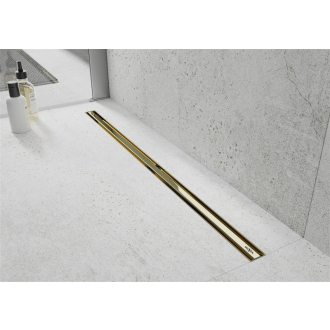Mexen FLAT 360 SLIM 140 cm - Lineárny odtokový žľab, zlatá 1541140