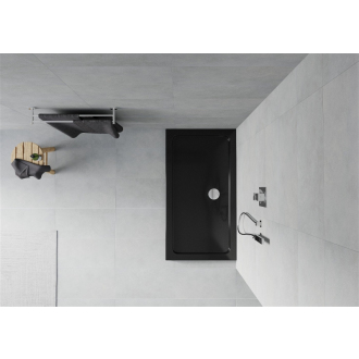 Mexen FLAT Sprchová vanička obdĺžniková 70x130x5 cm, čierna 40707013