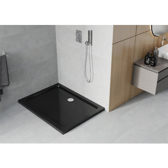 Mexen FLAT Sprchová vanička obdĺžniková 80x90x5 cm, čierna 40708090