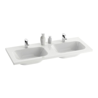 Ravak dvojumývadlo Chrome 1200 white s otvormi XJG01112000