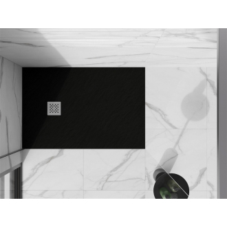 Mexen STONE+ sprchová vanička, obdĺžniková 80x90x2, 5 cm, čierna 44708090