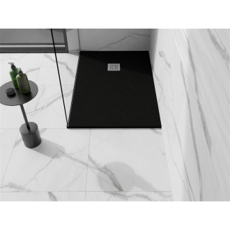 Mexen STONE+ sprchová vanička, obdĺžniková 80x90x2, 5 cm, čierna 44708090
