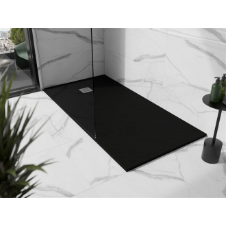 Mexen STONE+ sprchová vanička, obdĺžniková 90x160x3 cm, čierna 44709016