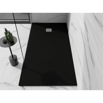 Mexen STONE+ sprchová vanička, obdĺžniková 90x160x3 cm, čierna 44709016