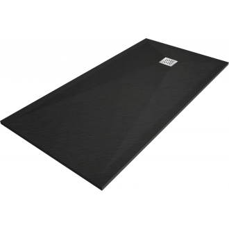 Mexen STONE+ sprchová vanička, obdĺžniková 100x200x3 cm, čierna 44701020