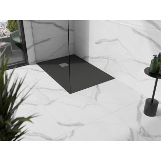 Mexen STONE+ sprchová vanička, obdĺžniková 80x90x2, 5 cm, antracit 44718090