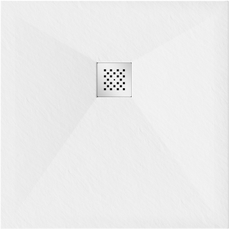Mexen STONE+ sprchová vanička, štvorcová 80x80x2, 5 cm, biela 44108080