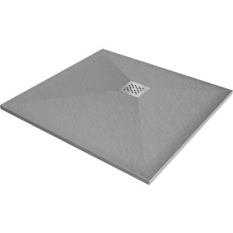 Mexen STONE+ sprchová vanička, štvorcová 80x80x2, 5 cm, šedo-betón 44618080