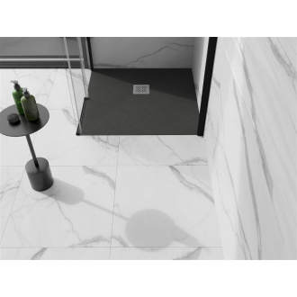 Mexen Stone+ štvorcová kompozitová sprchová vanička 90 x 90 cm, antracit - 44719090