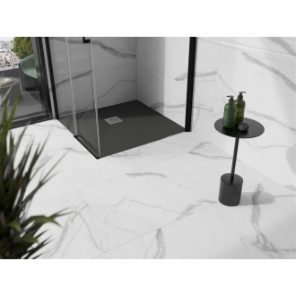 Mexen Stone+ štvorcová kompozitová sprchová vanička 90 x 90 cm, antracit - 44719090