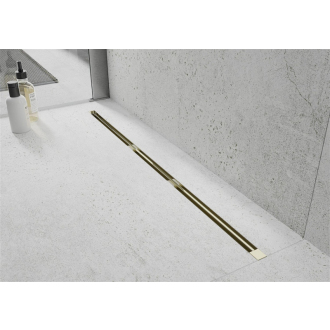 Mexen FLAT 360 SUPER SLIM 140 cm - Lineárny odtokový žľab, zlatá 1551140