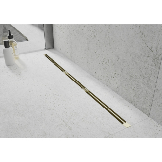 Mexen FLAT 360 SUPER SLIM 160 cm - Lineárny odtokový žľab, zlatá 1551160