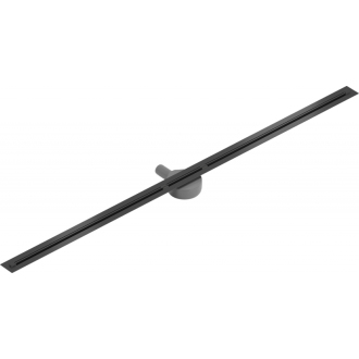 Mexen FLAT 360 SUPER SLIM 180 cm - Lineárny odtkový žľab, čierna 1751180