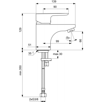 Ideal Standard CERAPLAN III B 0703 AA umývadlová stojanková batéria bez výpuste