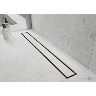 Mexen Flat 360 ° M13 2v1 otočný lineárny odtok 70 cm, zlatý - 1510070-40