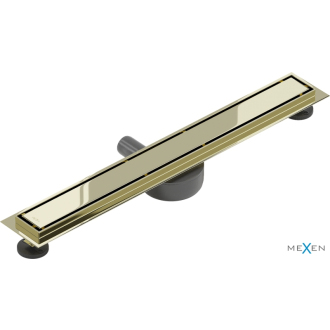 Mexen Flat 360 ° M13 2v1 otočný lineárny odtok 70 cm, zlatý - 1510070-40
