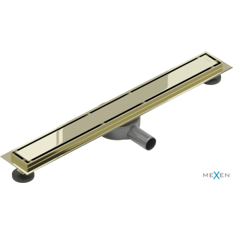 Mexen Flat 360 ° M13 2v1 otočný lineárny odtok 70 cm, zlatý - 1510070-40