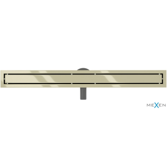 Mexen Flat 360 ° M13 2v1 otočný lineárny odtok 90 cm, zlatý - 1510090-40