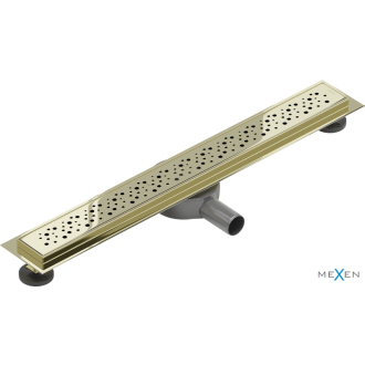 Mexen Flat 360 ° M12 otočný lineárny odtok 50 cm, zlatý - 1521050-40