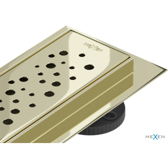 Mexen Flat 360 ° M12 otočný lineárny odtok 60 cm, zlatý - 1521060-40
