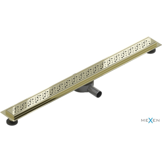 Mexen Flat 360 ° M12 otočný lineárny odtok 90 cm, zlatý - 1521090-40