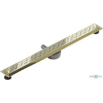 Mexen Flat 360 ° M12 otočný lineárny odtok 90 cm, zlatý - 1521090-40