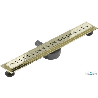Mexen Flat 360 ° M18 otočný lineárny odtok 50 cm, zlatý - 1523050-40