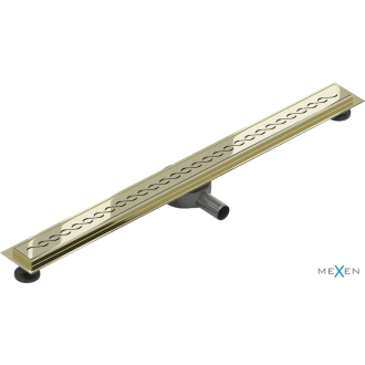 Mexen Flat 360 ° M18 otočný lineárny odtok 90 cm, zlatý - 1523090-40
