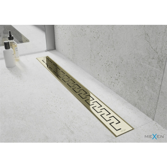 Mexen Flat 360 ° M15 otočný lineárny odtok 90 cm, zlatý - 1524090-40