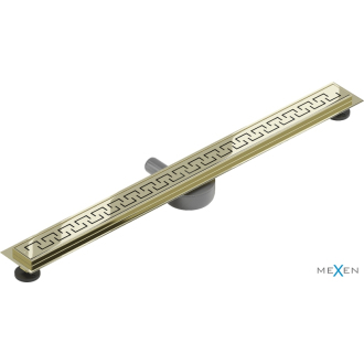 Mexen Flat 360 ° M15 otočný lineárny odtok 90 cm, zlatý - 1524090-40
