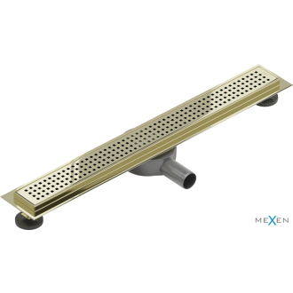 Mexen Flat 360 ° M08 otočný lineárny odtok 60 cm, zlatý - 1525060-40