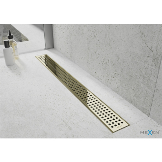 Mexen Flat 360 ° M08 otočný lineárny odtok 90 cm, zlatý - 1525090-40