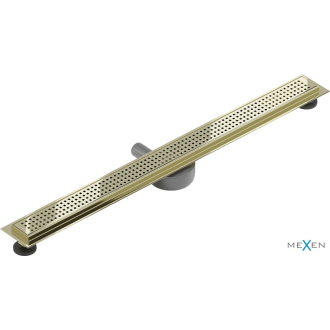 Mexen Flat 360 ° M08 otočný lineárny odtok 90 cm, zlatý - 1525090-40