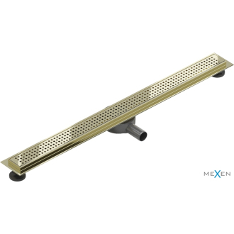 Mexen Flat 360 ° M08 otočný lineárny odtok 90 cm, zlatý - 1525090-40