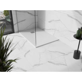 Mexen STONE+ sprchová vanička, obdĺžniková 80x90x2, 5 cm, biela 44108090