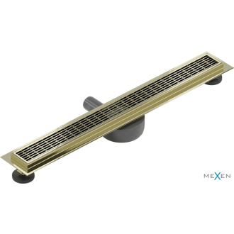 Mexen Flat 360 ° M33 otočný lineárny odtok 60 cm, zlatý - 1533060-40